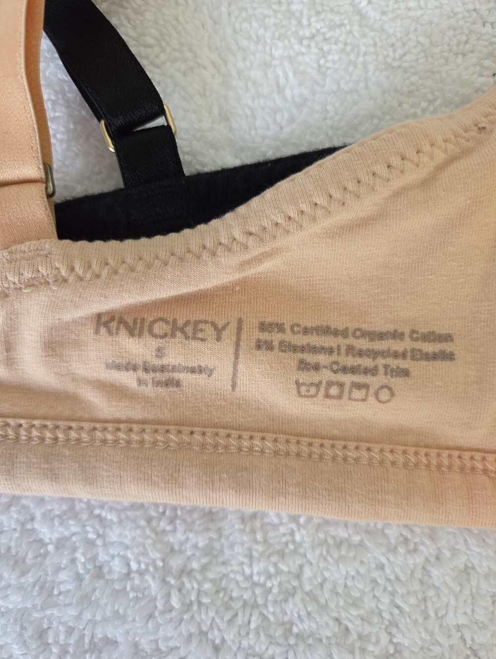 Knickey Triangle Bralette Women's Size Small Bundle Of 3 Organic Cotton - Picture 12 of 12